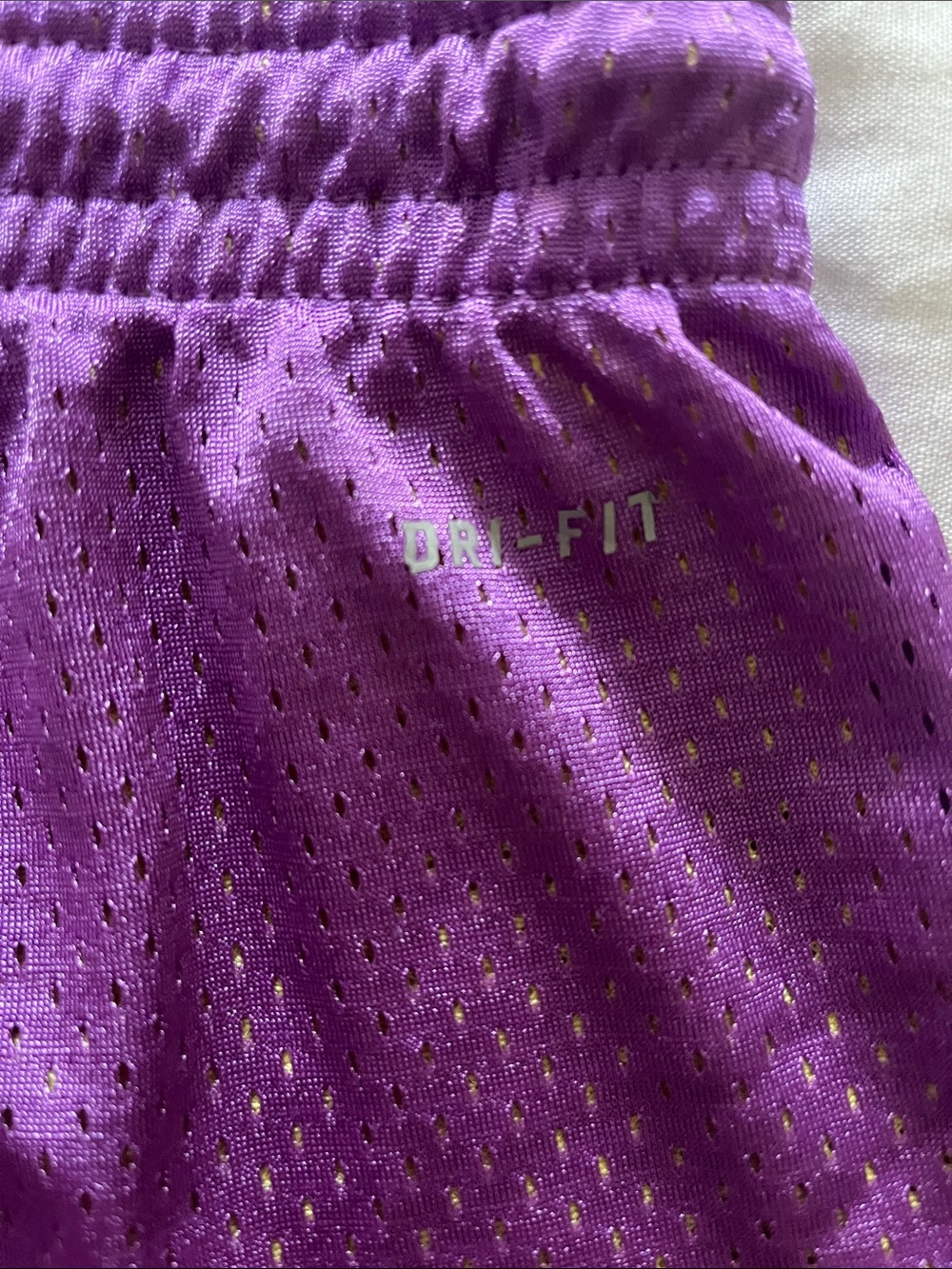 Nike Women’s Purple and Yellow Athletic Shorts - Picture 4 of 4